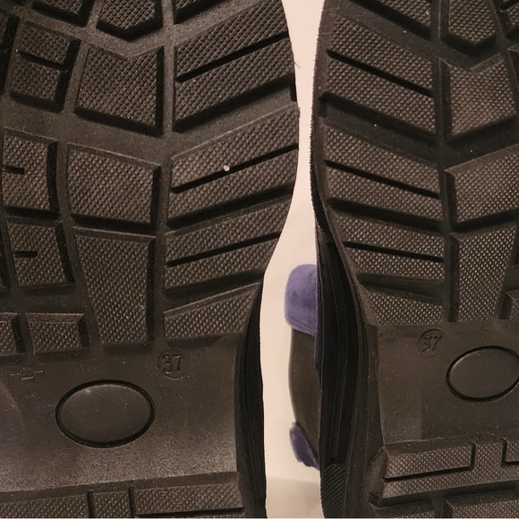 LIFE Women's Italian Blue & Black Suede Platform ChelseaBoots Size 6.5 /37 - Picture 14 of 14